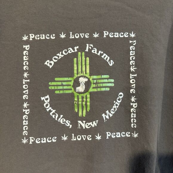 Boxcar Farms Portales New Mexico Zia Large T-Shirt Peace Love Peace NM Tee - Picture 4 of 6